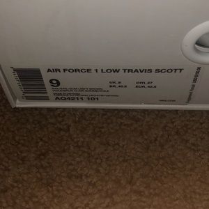 Travis scott af1 size 9